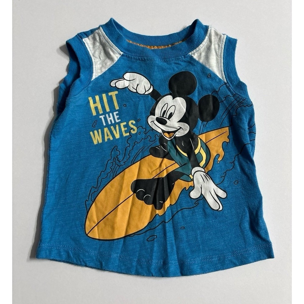 Disney Junior Mickey Mouse Blue Tank Top "Hit the Waves" (18 Mon)
